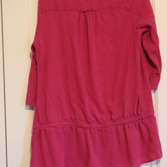 Lane Bryant Size 14-16 Lightweight Pink Gauzy Blouse V-Neck with Buttons Cotton - Picture 10 of 13